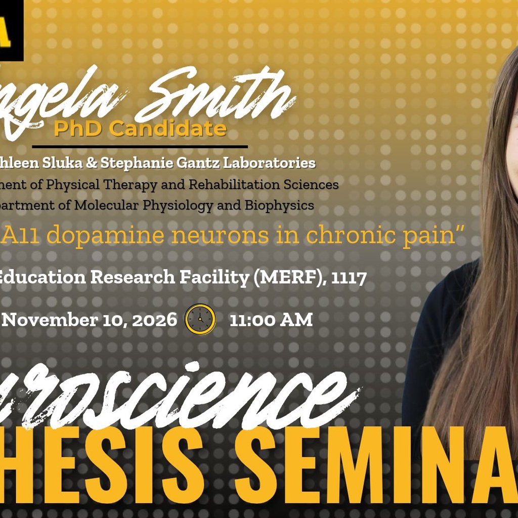 Neuroscience Interdisciplinary Program Thesis Defense Seminar: Angela Smith promotional image